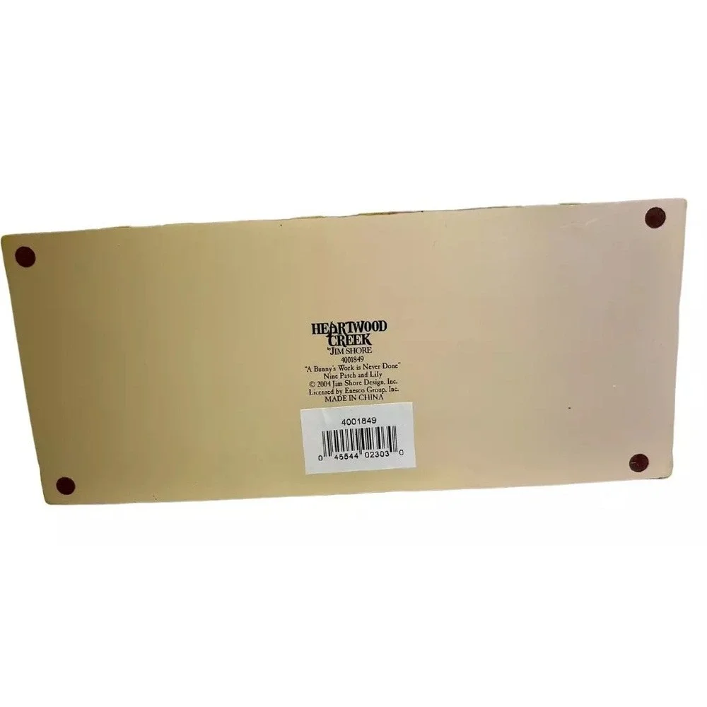 Jim Shore 2004 "A Bunny's Work is Never Done" Easter Bunny Wheelbarrow - Picture 14 of 16